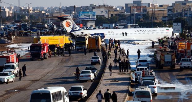 خروج از باند هواپیمای کاسپین در بندر ماهشهر